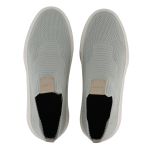 Tênis Masculino Cinza Knit Sem Cadarço Casual Leve Confortável