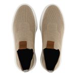 Tênis Masculino Brown Knit Sem Cadarço Casual Leve Confortável