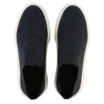 Tênis Masculino Mescla Cinza Knit Sem Cadarço Casual Leve Confortável