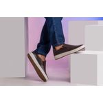 Tenis Slip On Masculino Café Super Confortável Casual