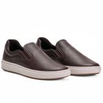 Tenis Slip On Masculino Café Super Confortável Casual