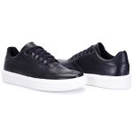 Sapatênis Masculino Preto Confortável em Couro 100% Legítimo