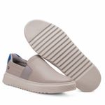 Tênis Masculino Cinza Casual Couro Sintético Confortável Para Dia a Dia