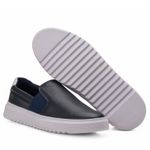 Tênis Masculino Azul Casual Couro Sintético Confortável Para Dia