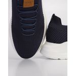  Tênis Masculino Meia Knit Calce Fácil Azul Esportivo