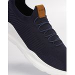  Tênis Masculino Meia Knit Calce Fácil Azul Esportivo