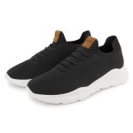  Tênis Masculino Meia Knit Calce Fácil Preto Esportivo