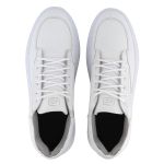 Tênis Masculino Sneaker Branco Casual Sola Alta Leve e Com Estilo 
