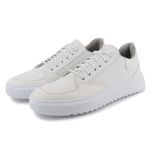 Tênis Masculino Sneaker Branco Casual Sola Alta Leve e Com Estilo 