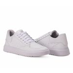 Tênis Masculino Sneaker Branco Casual Sola Alta Leve e Com Estilo 
