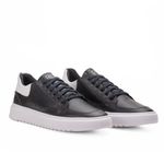 Tênis Masculino Sneaker Preto e Branco Casual Sola Alta Leve e Com Estilo 