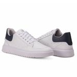 Tênis Masculino Sneaker Branco e Preto Casual Sola Alta Leve e Com Estilo