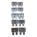 Kit 10 Fusíveis Lâmina Universal 7.5 Amperes Marrom