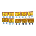 Kit 10 Fusíveis Lâmina Universal 40 Amperes Tangerina