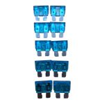 Kit 10 fusíveis Lâmina Universal 15 Amperes Azul