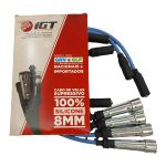 Cabo de Velas de Ignição Supressivo IGT 100% silicone 8mm VW18 GNV