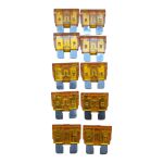 Kit 10 Fusíveis Lâmina Universal 40 Amperes Tangerina