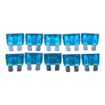 Kit 10 fusíveis Lâmina Universal 15 Amperes Azul