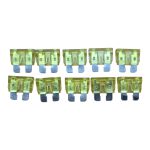 Kit 10 Fusíveis Lâmina Universal 20 Amperes Amarelo