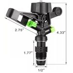 Aspersor de impacto plástico ½” M- Bocal Duplo