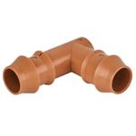 Conector joelho ranhurado Ø17mm