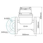 Hidrômetro Tangencial - 6” (DN150)- Flange 8 Furos