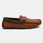 Mocassim Masculino Gofer Em Couro Legitimo - Whisky - DRI10111