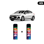 KIT SPRAY AUTOMOTIVO - BRANCO SUMMIT 2012/13 POL + VERNIZ RAPIDO 300ML