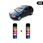 KIT SPRAY AUTOMOTIVO - AZUL BUZIOS LISA 2001 POL + VERNIZ RAPIDO 300ML