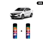 KIT SPRAY AUTOMOTIVO - BRANCO BANCHISA 96/04 POL + VERNIZ RAPIDO 300ML