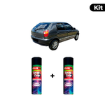 KIT SPRAY AUTOMOTIVO - CINZA ORIONE 2001 POL + VERNIZ RAPIDO 300ML