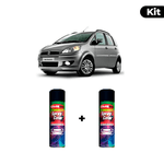 KIT SPRAY AUTOMOTIVO - CINZA SCADIUM 2004 POL + VERNIZ RAPIDO 300ML