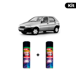 KIT SPRAY AUTOMOTIVO - CINZA STEEL 1996/03 POL + VERNIZ RAPIDO 300ML