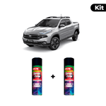 KIT SPRAY AUTOMOTIVO - PRATA MELFI POL + VERNIZ RAPIDO 300ML