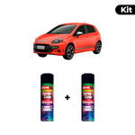 KIT SPRAY AUTOMOTIVO - VERMELHO MODENA 05/09 POL + VERNIZ RAPIDO 300ML