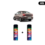 KIT SPRAY AUTOMOTIVO - CINZA TRANCOSO 2002 POL + VERNIZ RAPIDO 300ML