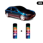KIT SPRAY AUTOMOTIVO - AZUL DARCENA PER 1999 POL + VERNIZ RAPIDO 300ML