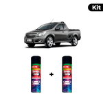 KIT SPRAY AUTOMOTIVO - CINZA GRAPHITE 16/17 POL + VERNIZ RAPIDO 300ML