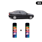 KIT SPRAY AUTOMOTIVO - CINZA NOBRE 2002 POL + VERNIZ RAPIDO 300ML