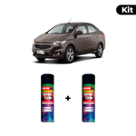 KIT SPRAY AUTOMOTIVO - CINZA SAND 2013 POL + VERNIZ RAPIDO 300ML