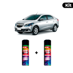 KIT SPRAY AUTOMOTIVO - PRATA ICE/SWITCHBLADE POL + VERNIZ RAPIDO 300ML