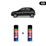 KIT SPRAY AUTOMOTIVO - PRETO LISZT 1994/04 POL + VERNIZ RAPIDO 300ML