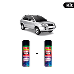 KIT SPRAY AUTOMOTIVO - PRATA SL 2010 POL + VERNIZ RAPIDO 300ML