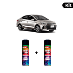 KIT SPRAY AUTOMOTIVO - PRATA SAND 2015 POL + VERNIZ RAPIDO 300ML