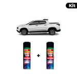 KIT SPRAY AUTOMOTIVO - BRANCO AMBIENTE 2016 POL + VERNIZ RAPIDO 300ML
