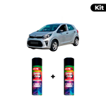 KIT SPRAY AUTOMOTIVO - BRIGHT SILVER 2007/08 POL + VERNIZ RAPIDO 300ML