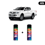 KIT SPRAY AUTOMOTIVO - BRANCO ALPINO 2010/13 POL + VERNIZ RAPIDO 300ML