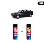 KIT SPRAY AUTOMOTIVO - PRETO ONIX 2001 POL + VERNIZ RAPIDO 300ML