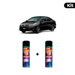 KIT SPRAY AUTOMOTIVO - PRETO INFINITO 2013 POL + VERNIZ RAPIDO 300ML