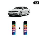 KIT SPRAY AUTOMOTIVO - BRANCO PURO 2011/14 POL + VERNIZ RAPIDO 300ML